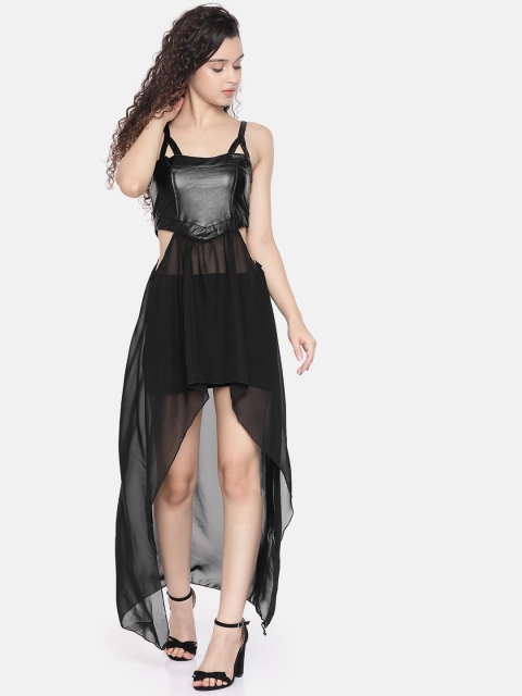 

JC Collection Women Black Solid A-Line Dress