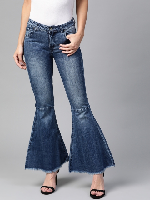 

JC Collection Women Blue Slim Fit Mid-Rise Clean Look Boot Cut Stretchable Jeans