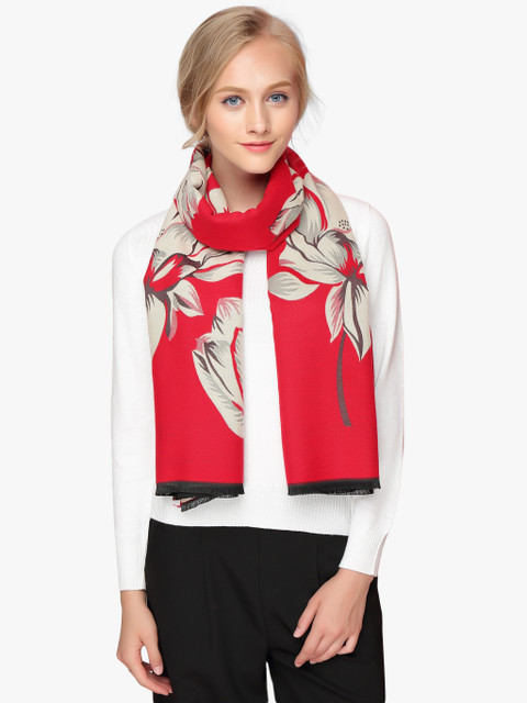 

JC Collection Women Red & Beige Printed Stole
