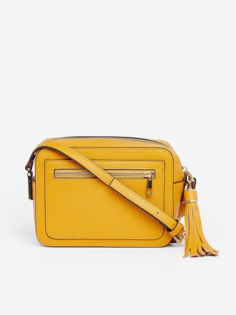 

DOROTHY PERKINS Mustard Yellow Solid Sling Bag