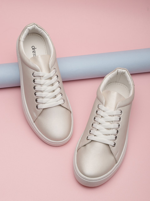 

DressBerry Women Off-White Sneakers