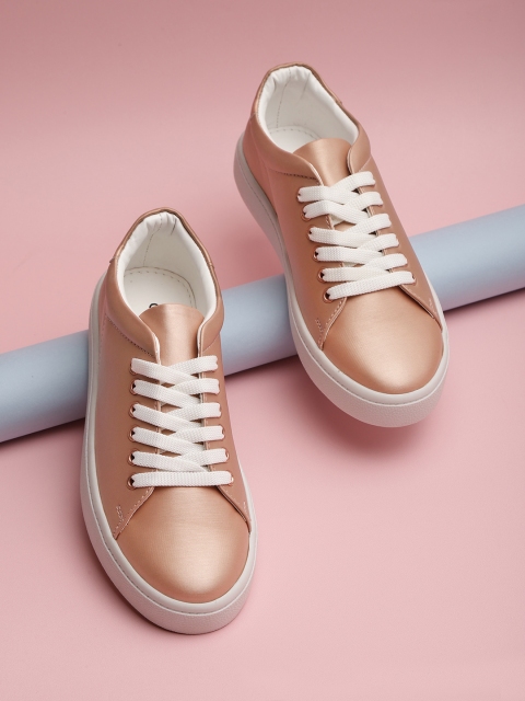 

DressBerry Women Rose Gold Sneakers