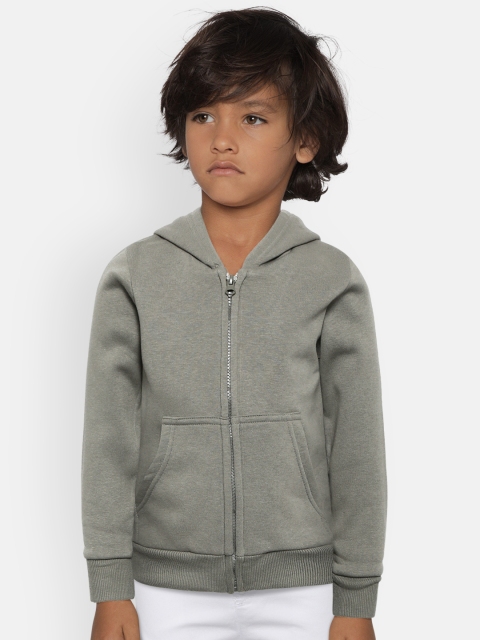 

Fox Kids Unisex Grey Solid Hooded Sweatshirt