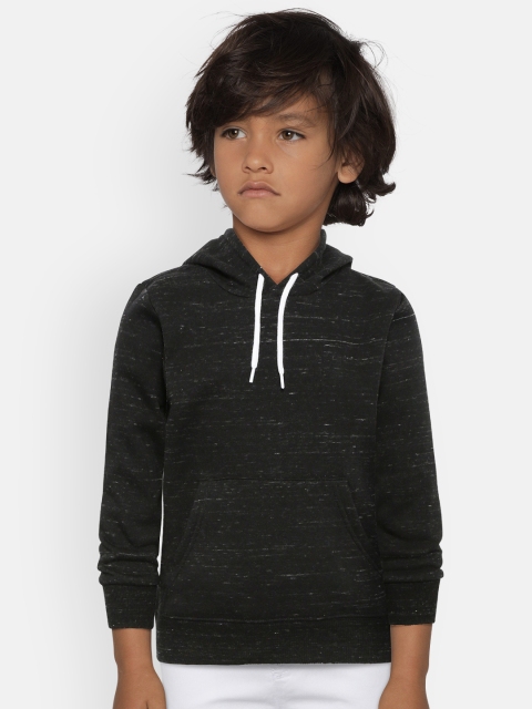 

Fox Boys Black Solid Hooded Sweatshirt