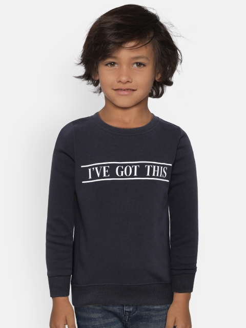 

Fox Boys Navy Blue & White Printed Sweatshirt