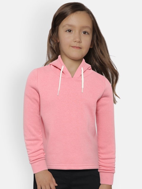 

Fox Girls Pink Solid Hooded Sweatshirt
