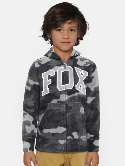 

Fox Boys Grey Camouflage Print Hooded Sweatshirt