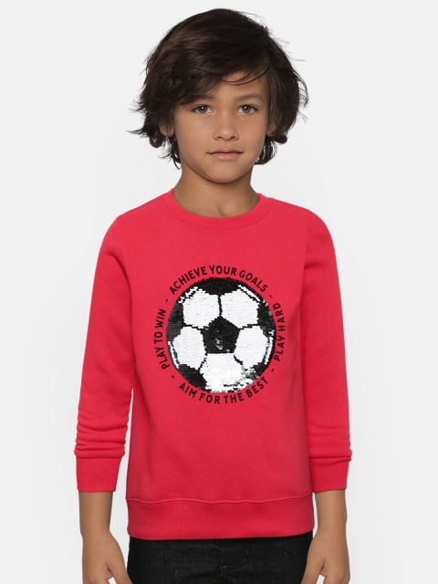 

Fox Boys Red Flip Sequinned Sweatshirt