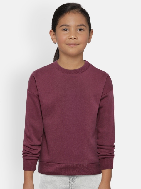 

Fox Girls Burgundy Solid Sweatshirt