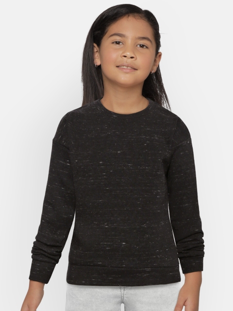 

Fox Girls Black Solid Sweatshirt