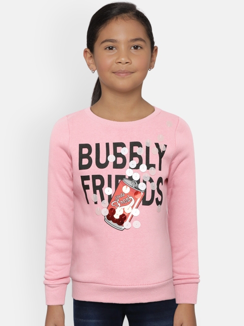 

Fox Girls Pink Printed Sequinned Sweatshirt