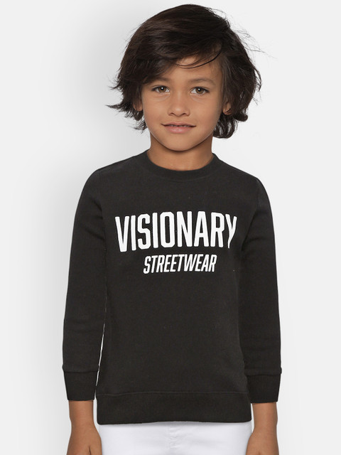 

Fox Boys Black Printed Sweatshirt