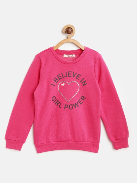 

Fox Girls Pink Printed Sweatshirt