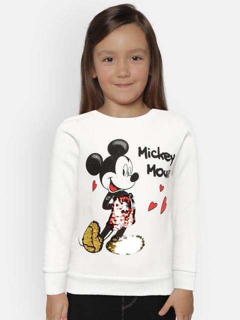 

Fox Girls White Printed Flip Sequinned Sweatshirt