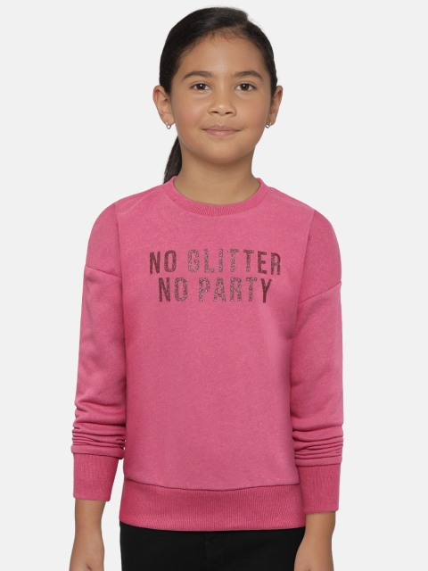 

Fox Girls Pink Printed Sweatshirt