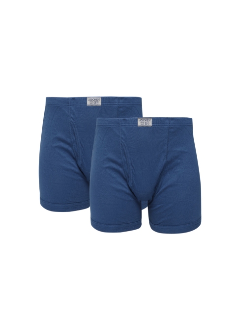

Jockey Men Pack of 2 Blue Solid Trunks 8008-0205