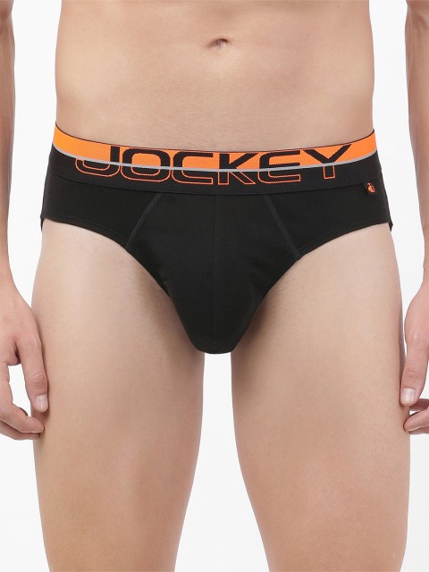 

Jockey Men Black Solid Low Rise Basic Briefs FP02-0105