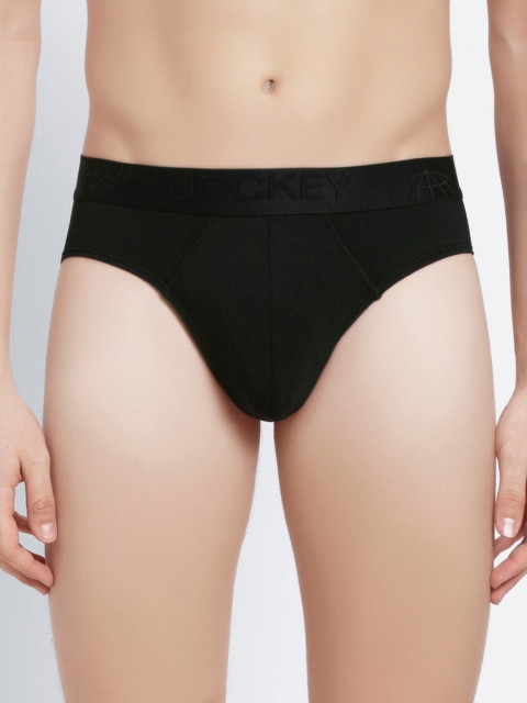 

Jockey International Collection Men Black Solid Briefs IC24