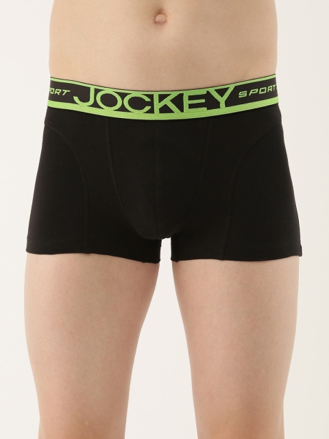 

Jockey Men Black Solid Trunks SP04-0105