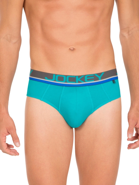

Jockey Men Turquoise Blue Solid Basic Briefs FP01-0105-CBTQ1