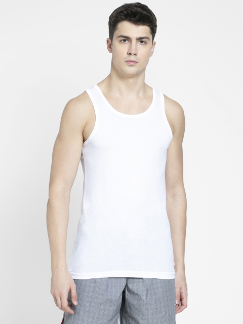 

Jockey Men Pack of 3 White Innerwear Vests 8820-0305-ECWHT 8820-0305