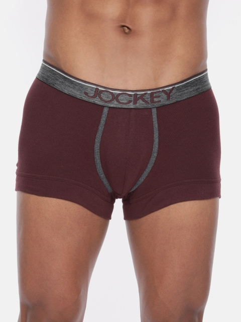 

Jockey Men Burgundy Solid Trunks 8015-0105