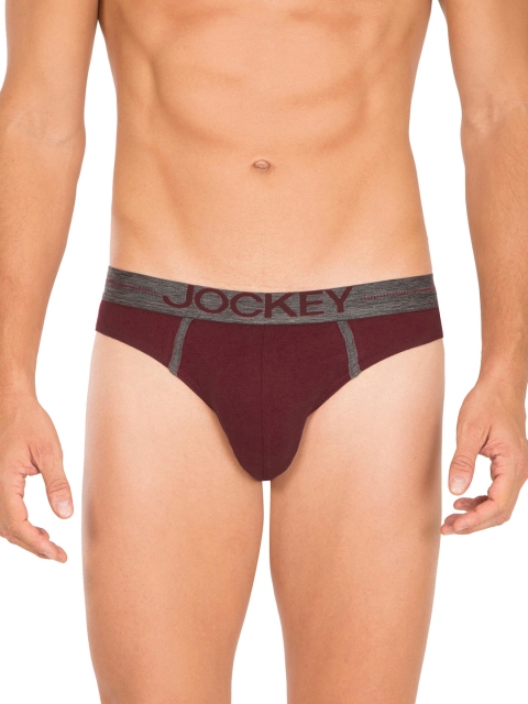 

Jockey Men Maroon Solid Briefs 8044-0105