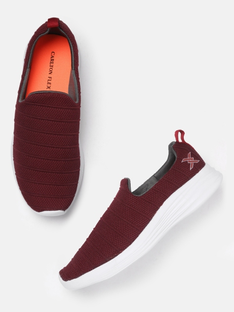 

Carlton London sports Men Maroon Slip-On Running Shoes