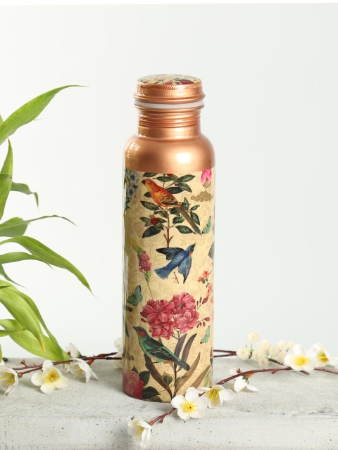 

India Circus by Krsnaa Mehta Copper-Toned & Beige Printed Water Bottle 1000 ml