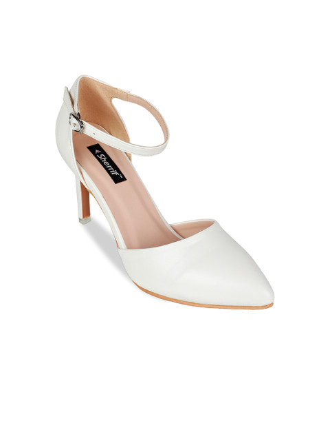 

Sherrif Shoes Women White Solid Pumps