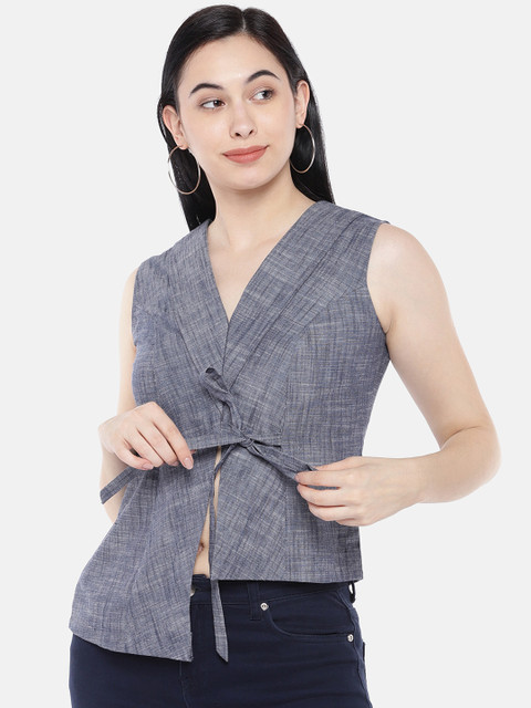 

Just B Women Blue Solid Top