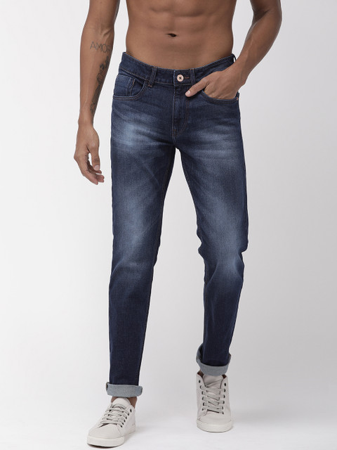 

Flying Machine Men Blue Micheal Slim Tapered Fit Mid-Rise Clean Look Stretchable Jeans