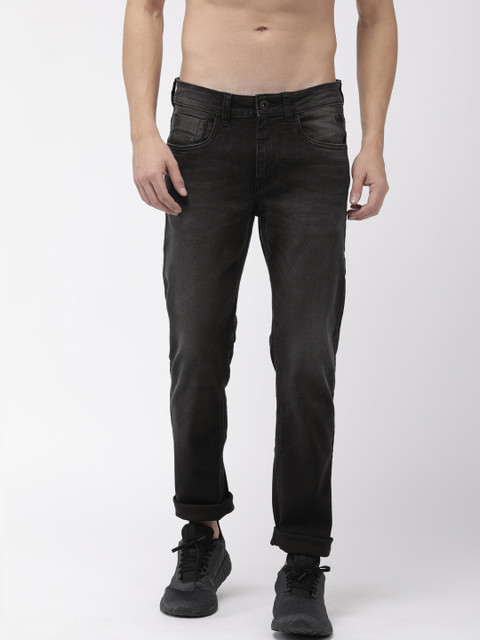 

Flying Machine Men Black Micheal Slim Tapered Fit Mid-Rise Clean Look Stretchable Jeans