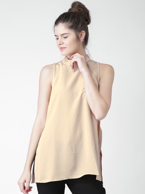 

FOREVER 21 Beige High Slit Top