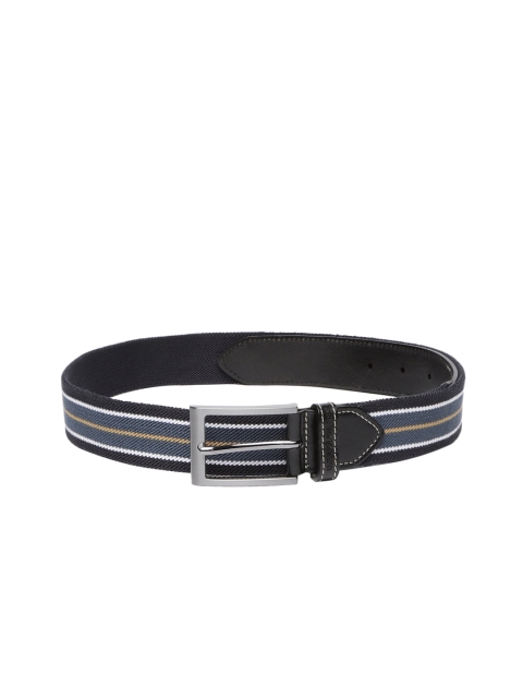 

U.S. Polo Assn. Men Navy Blue & White Striped Belt