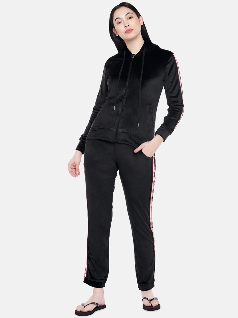 

Sweet Dreams Women Black Solid Hooded Night Suit 8905017325561