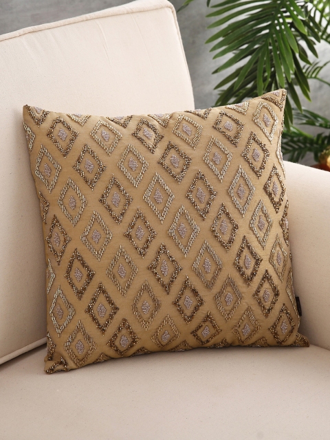 

Pure Home and Living Gold-Toned Single Ranav Cushion Cover