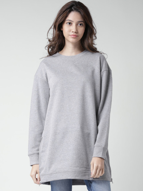 

FOREVER 21 Grey Melange Long Top
