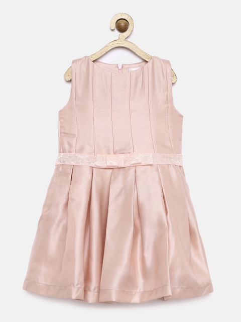 

Aomi Girls Pink Solid A-Line Dress