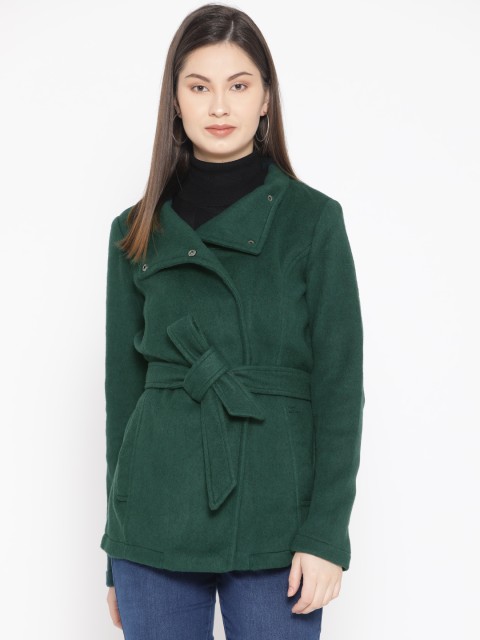 

Vero Moda Women Green Solid Coat