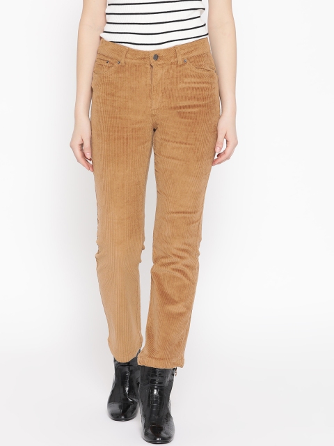

Vero Moda Women Brown Regular Fit Solid Corduroy Trousers