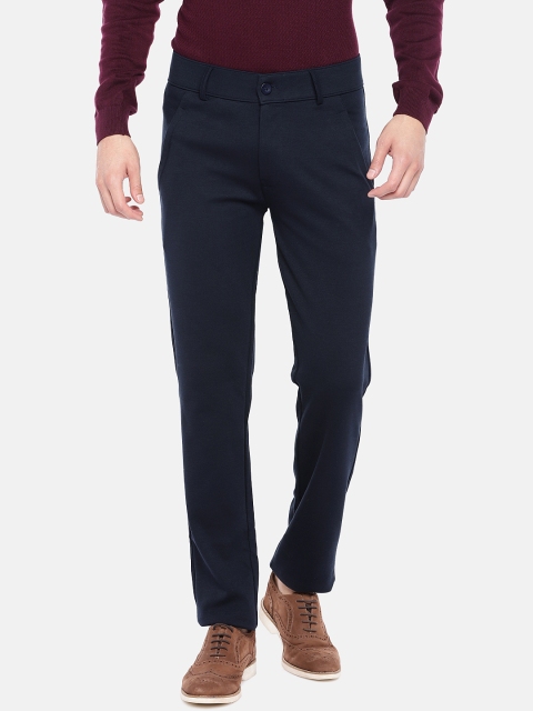 

Sweet Dreams Men Navy Blue Slim Fit Solid Regular Trousers