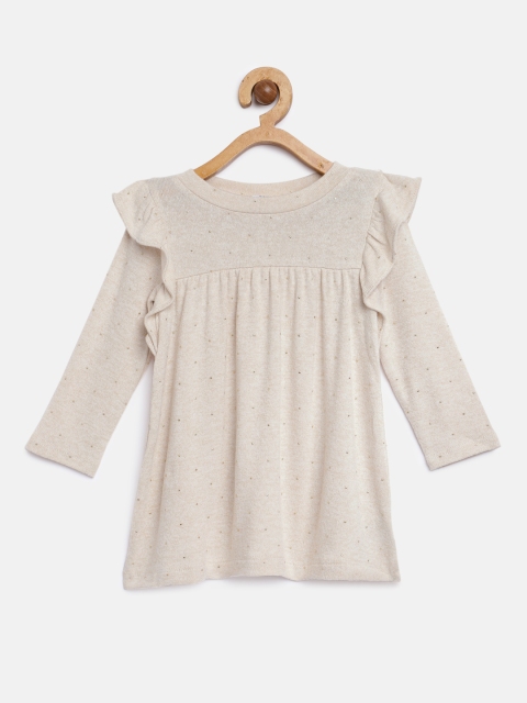 

GAP Baby Girl's Cream-Coloured Ruffle Softspun Dress