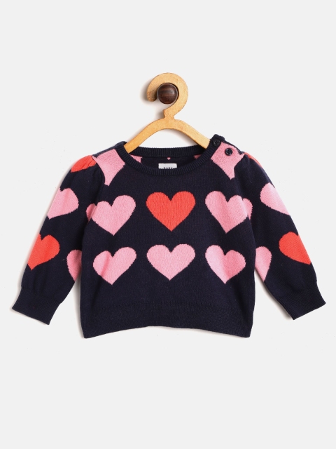 

GAP Girls Hearts Sweater, Navy blue