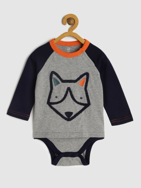 

GAP Baby Boy Grey Graphic Body Double Bodysuit