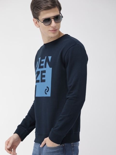 

Denizen From Levis Men Navy Blue Printed Sweatshirt