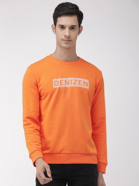 

Denizen From Levis Men Orange Printed Sweatshirt