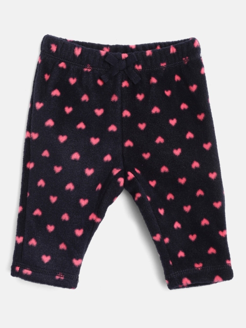 

GAP Baby Girl's Print Fleece Pull-On Pants, Navy blue