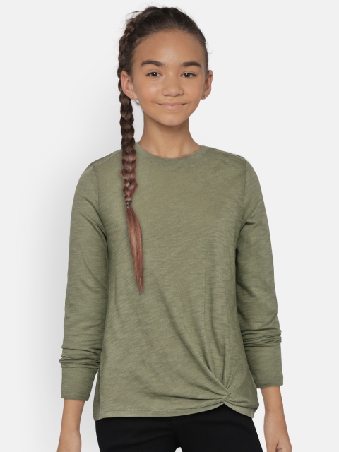 

GAP Girls Knot-Hem Tunic T-Shirt, Olive