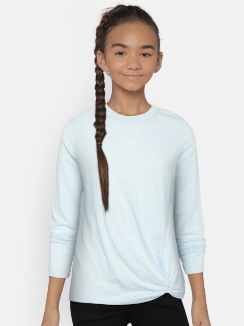 

GAP Girls Knot-Hem Tunic T-Shirt, Blue